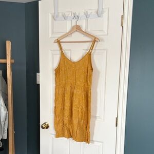 RVCA Mustard Yellow Spaghetti Strap Mini Dress